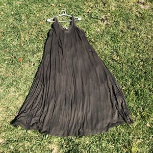 Long olive green dress